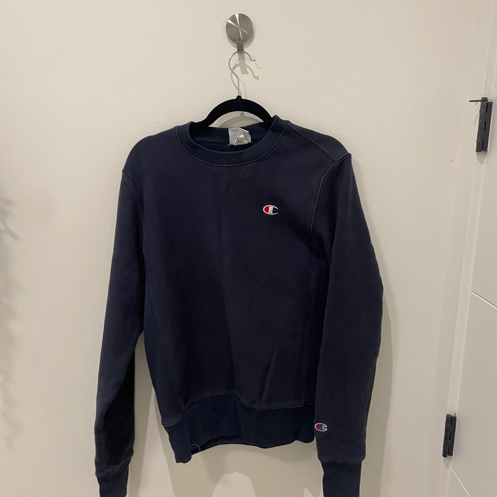 Champion Size Small Navy Crewneck